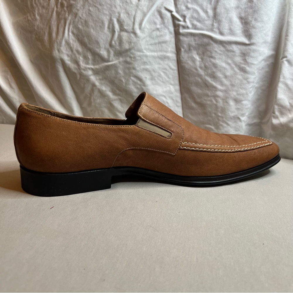 Bruno Magli Raging Collection Made in Italy Tan Leather Loafers Sz 13 Summer - Picture 7 of 16